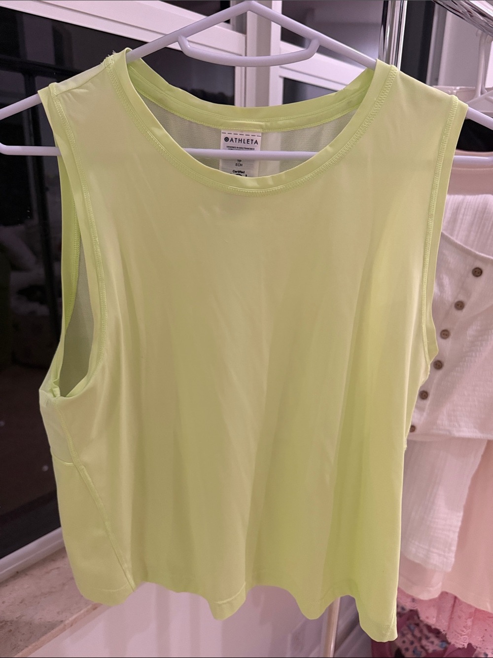 Athleta Light Yellow Women's Athletic Tank Top